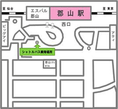 【地図】シャトルバス